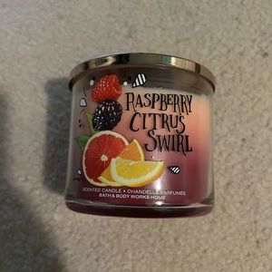 RARE🔥 USED Bath and Body Works Raspberry Citrus Swirl 3-Wick Candle